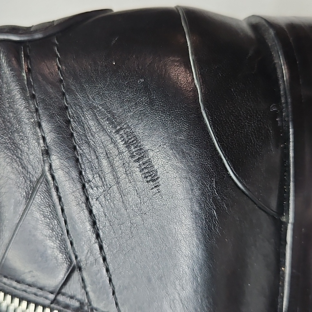 Rag & Bone Abel Moto Black Leather Boots Size 38.5 US Size 8.5 - Picture 11 of 14